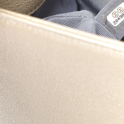 Chanel Metallic Lambskin Medium Golden CC Boy Flap Gold 6 of 10
