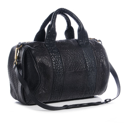 Alexander Wang Pebbled Lambskin Rocco Black Antique Brass Hardware 3 of 8