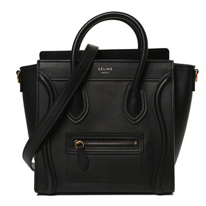 Celine Smooth Calfskin Nano Luggage Black 1 of 11