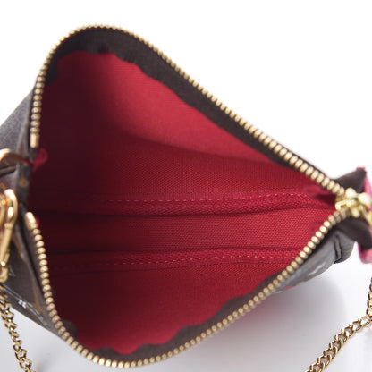 Louis Vuitton Monogram 2019 Christmas Animation Mini Courchevel Pochette Accessories Fuchsia 4 of 8