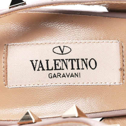 Valentino Garavani Patent Nappa Rockstud Ankle Strap 100mm Pumps 39 Black Poudre 7 of 8