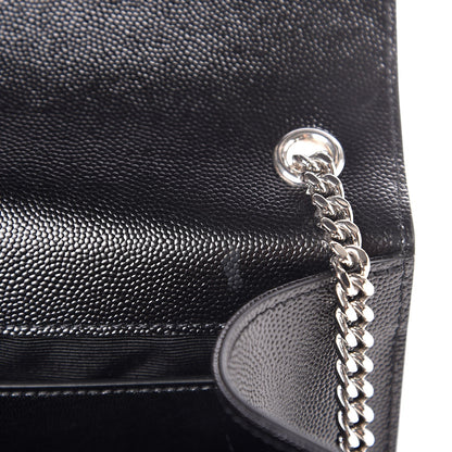 Saint Laurent Grain De Poudre Medium Classic Monogram Kate Satchel Black 8 of 8