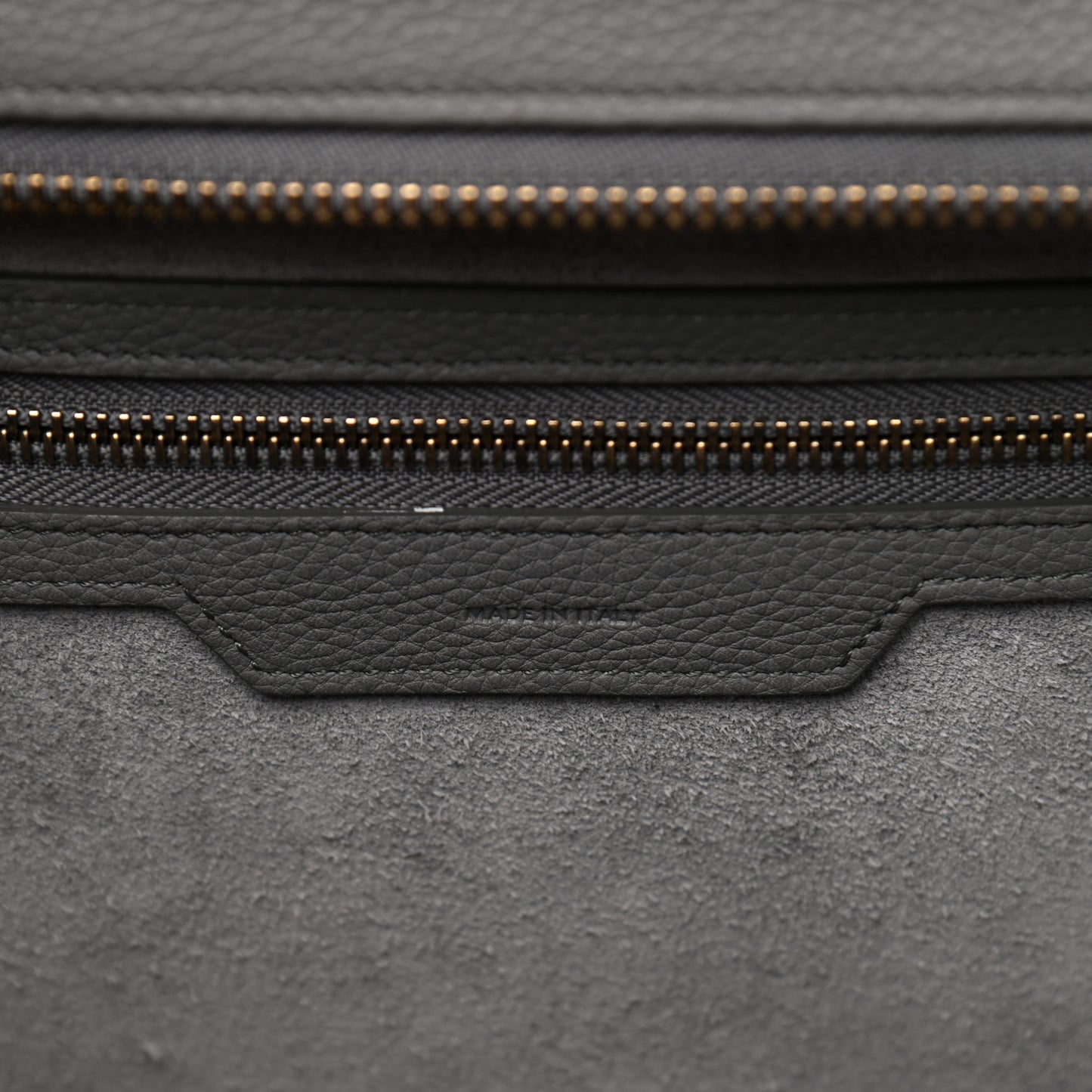 Drummed Calfskin Mini Luggage Kohl