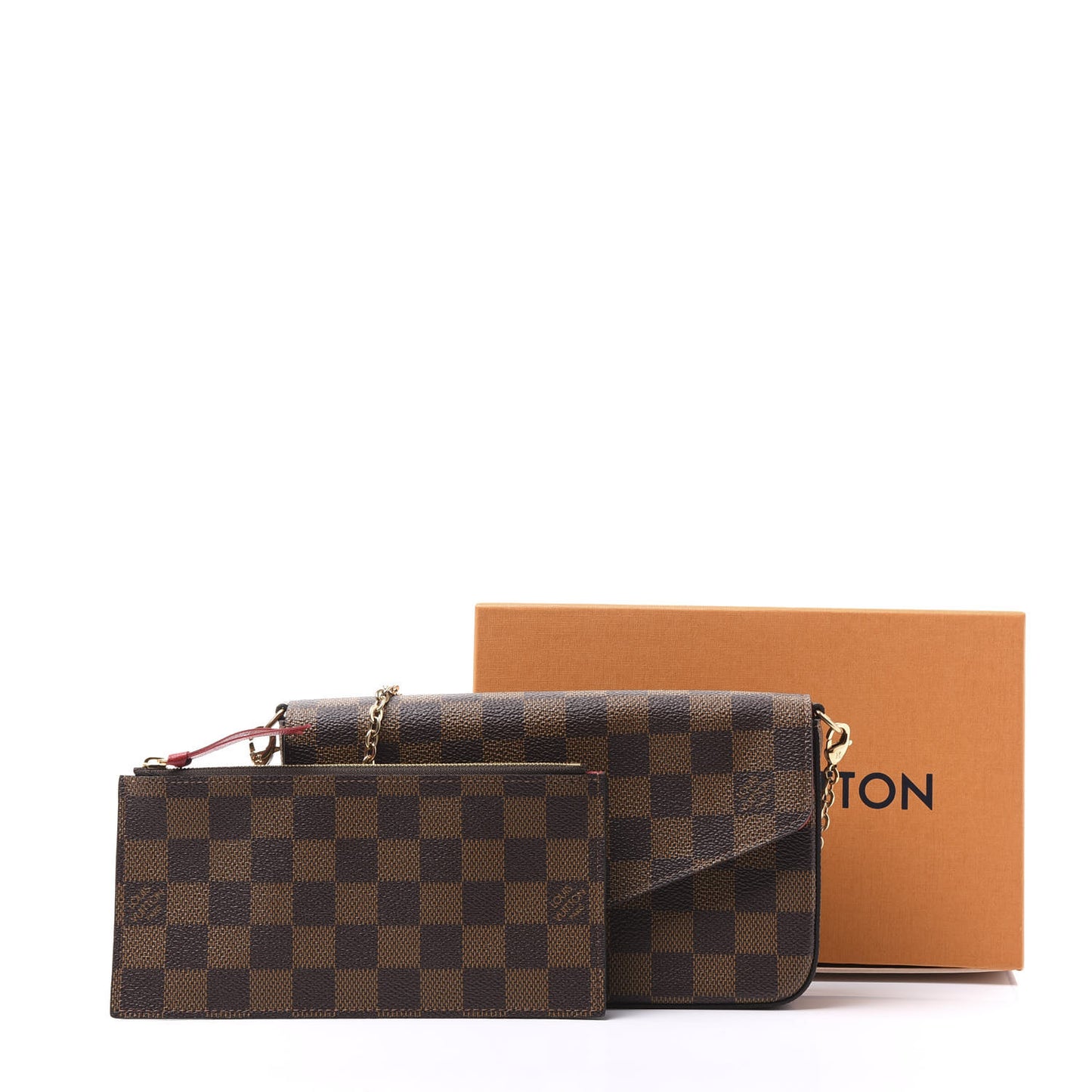Damier Ebene Pochette Felicie Chain Wallet