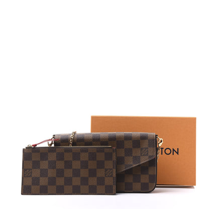 Louis Vuitton Damier Ebene Pochette Felicie Chain Wallet 10 of 10