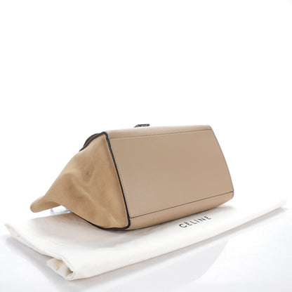 Celine Drummed Calfskin Suede Medium Trapeze Dune 4 of 8