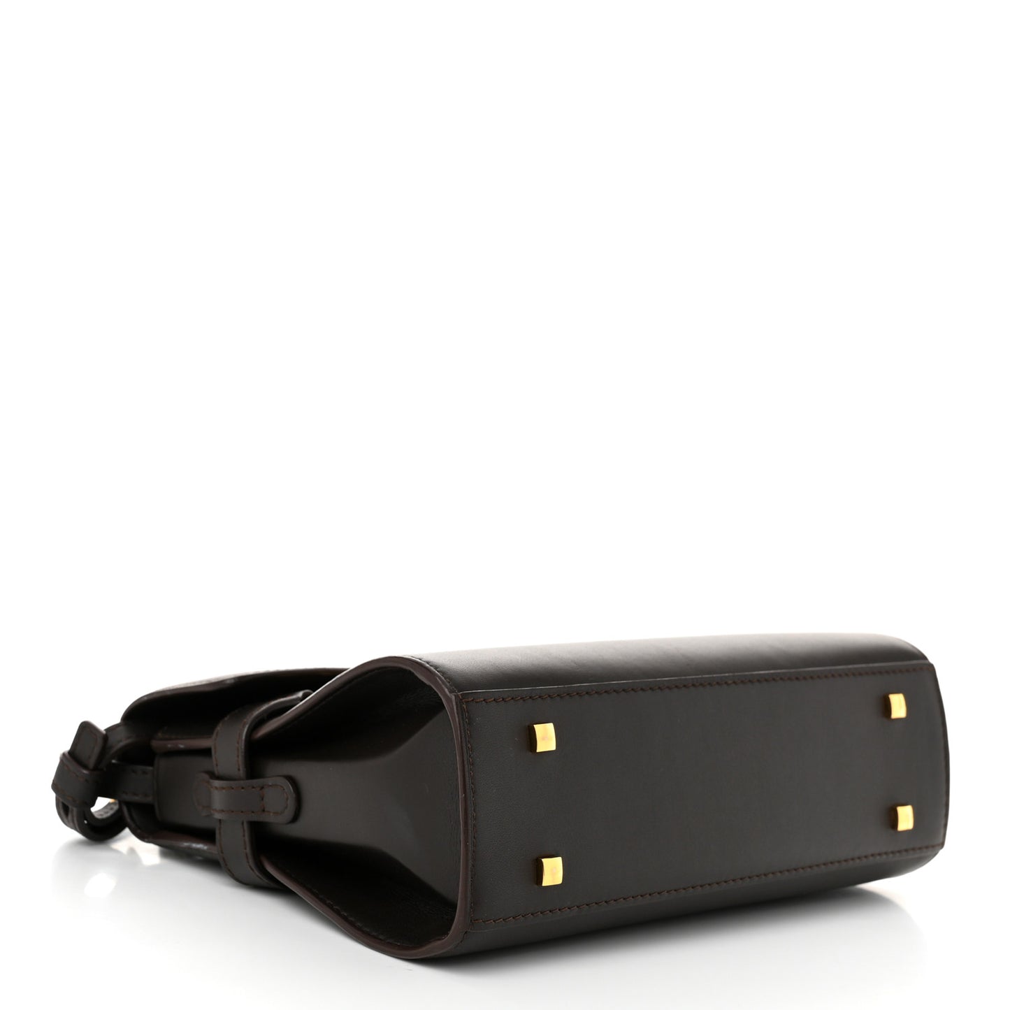 Smooth Calfskin Mini Tempete Satchel Brown