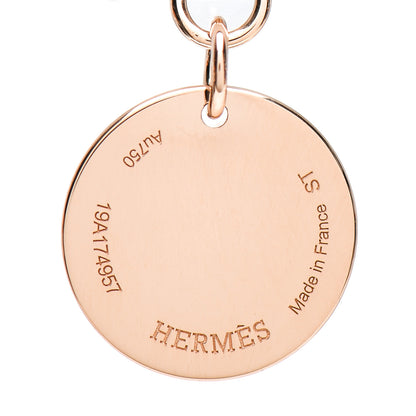 Hermes 18K Rose Gold Diamond PM Ex-Libris Bracelet ST 4 of 5