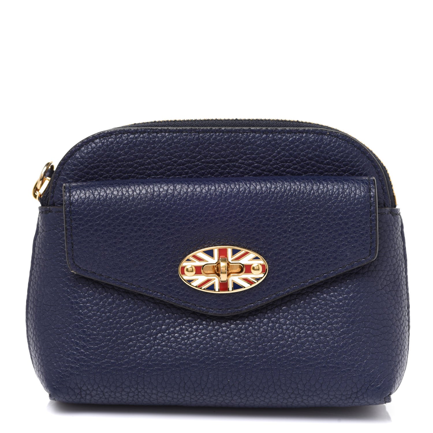 Mulberry Small Classic Grain Union Jack Darley Coin Pouch Oxford Blue 1 of 8
