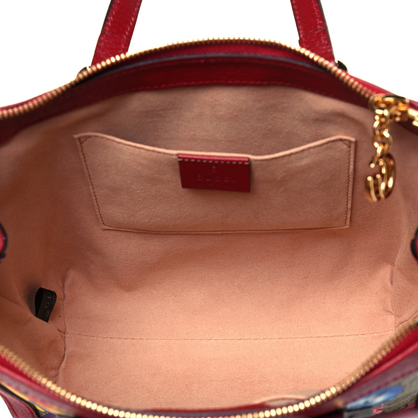 GG Supreme Monogram Flora Web Small Ophidia Tote Bag Red