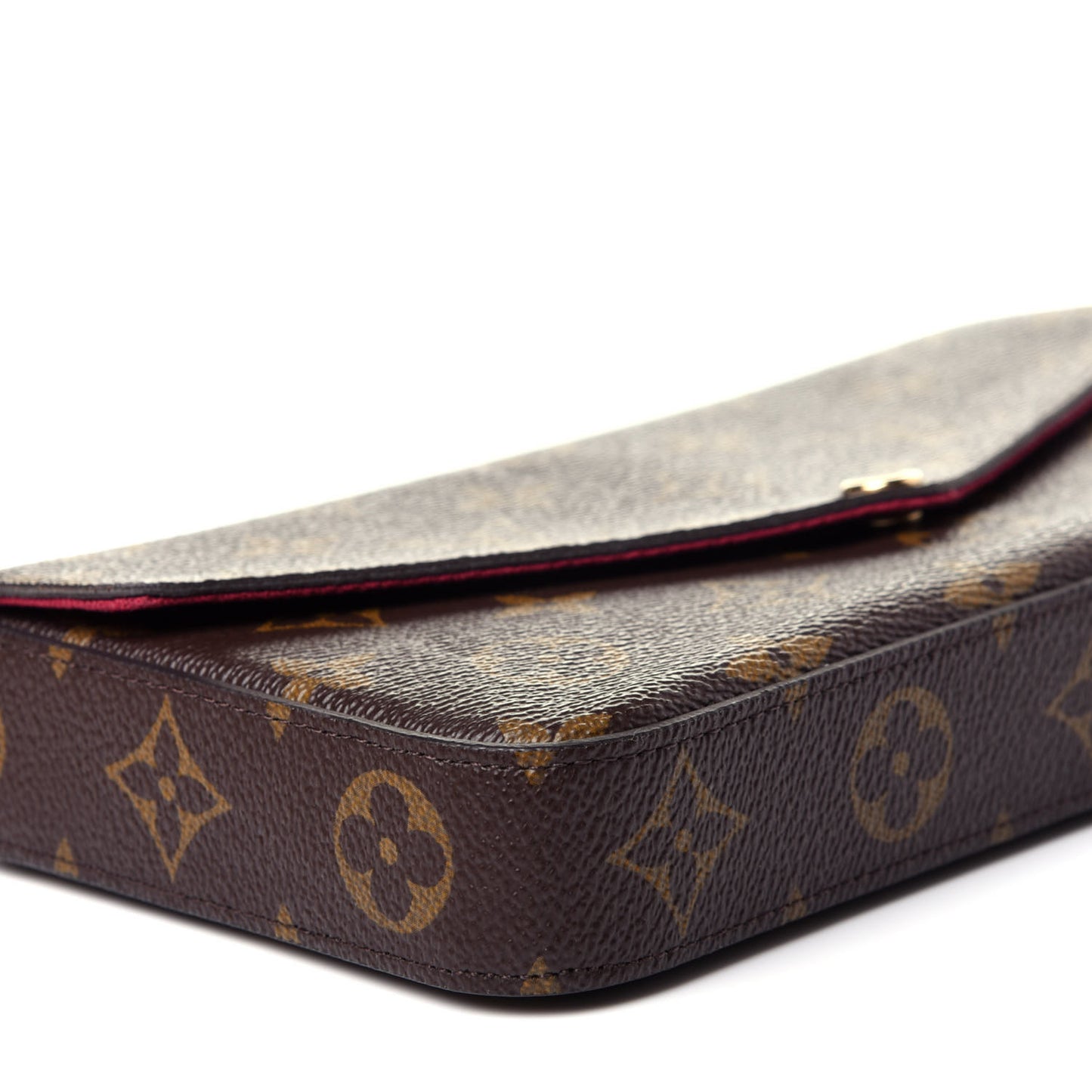 Monogram Pochette Felicie Chain Wallet Fuchsia