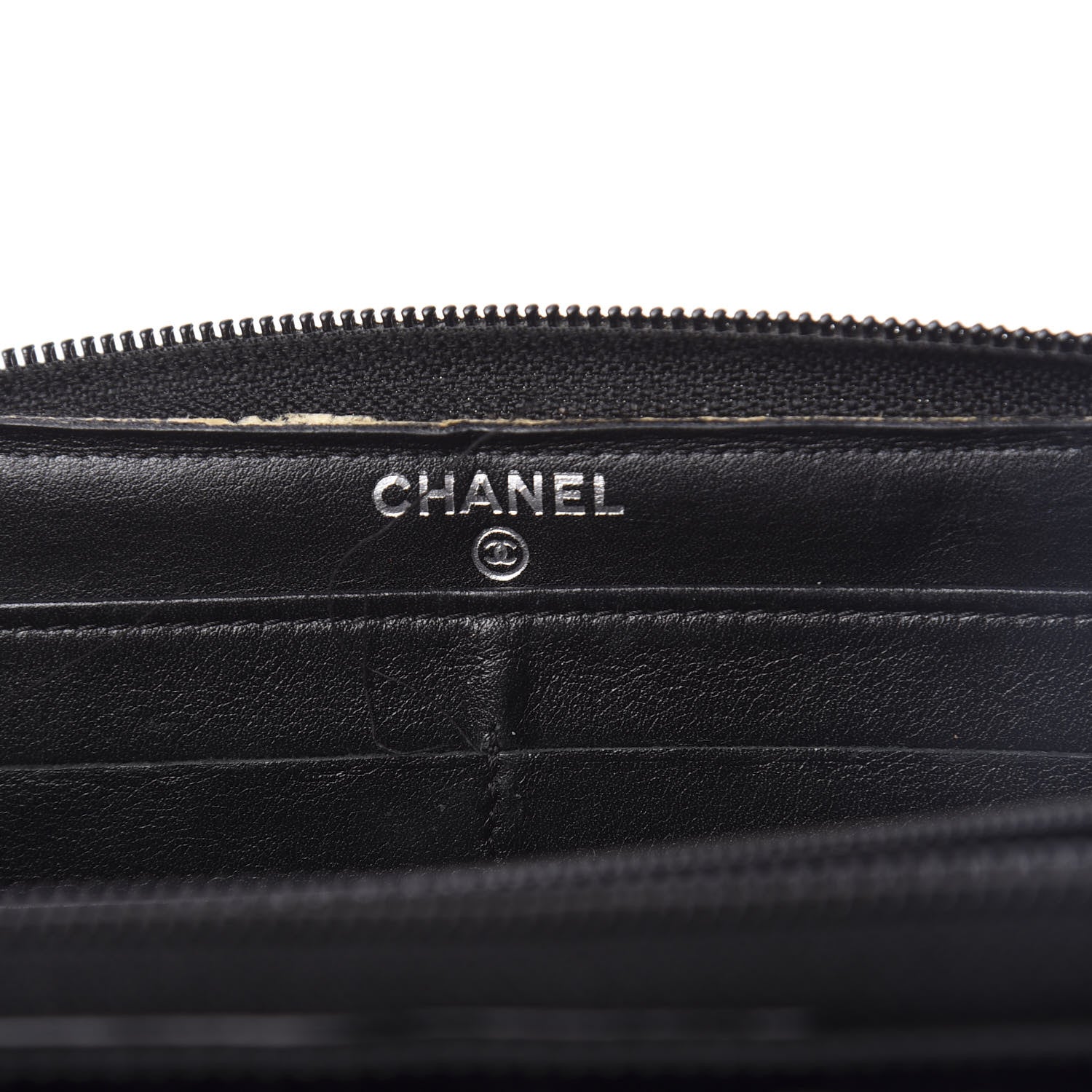 Chanel Patent Large Gusset CC Zip Wallet Black 6 of 9