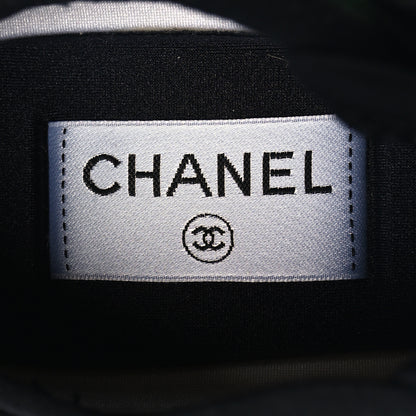 Chanel Velvet Calfskin Mixed Fibers CC Sneakers 41 Dark Pink Green 9 of 9