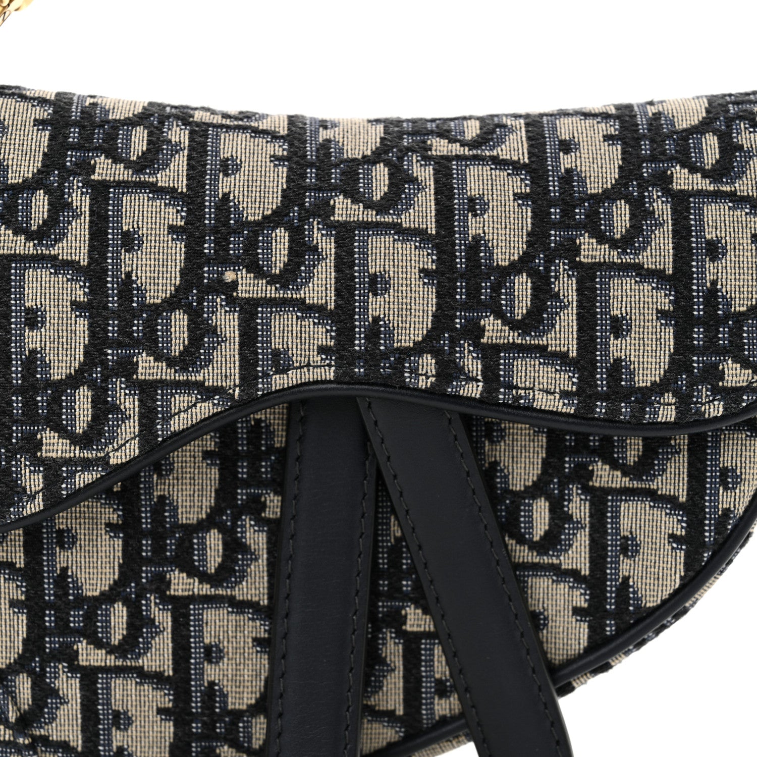 Christian Dior Oblique Mini Saddle Bag Blue 8 of 11