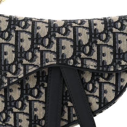 Christian Dior Oblique Mini Saddle Bag Blue 8 of 11