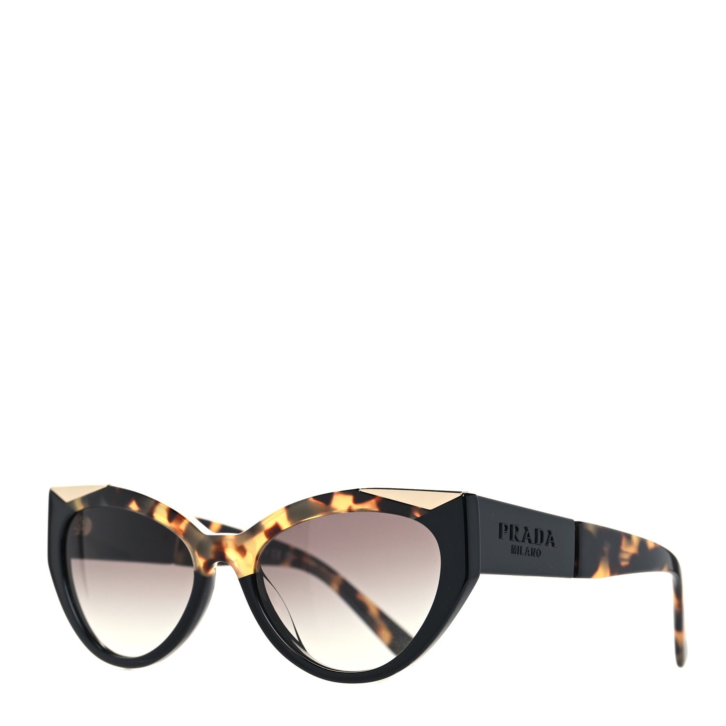 Acetate Cat Eye Sunglasses SPR 03W Black Havana