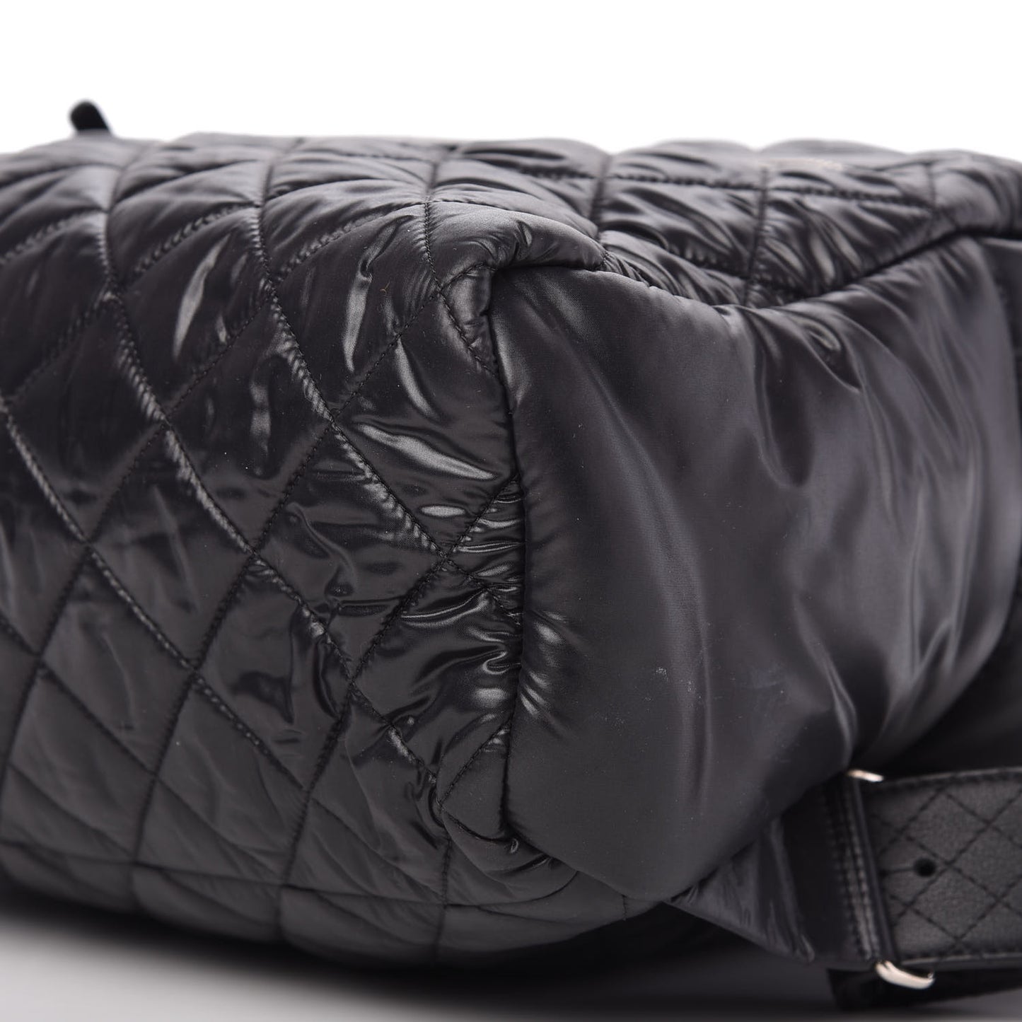 Nylon Quilted Coco Cocoon Backpack Black