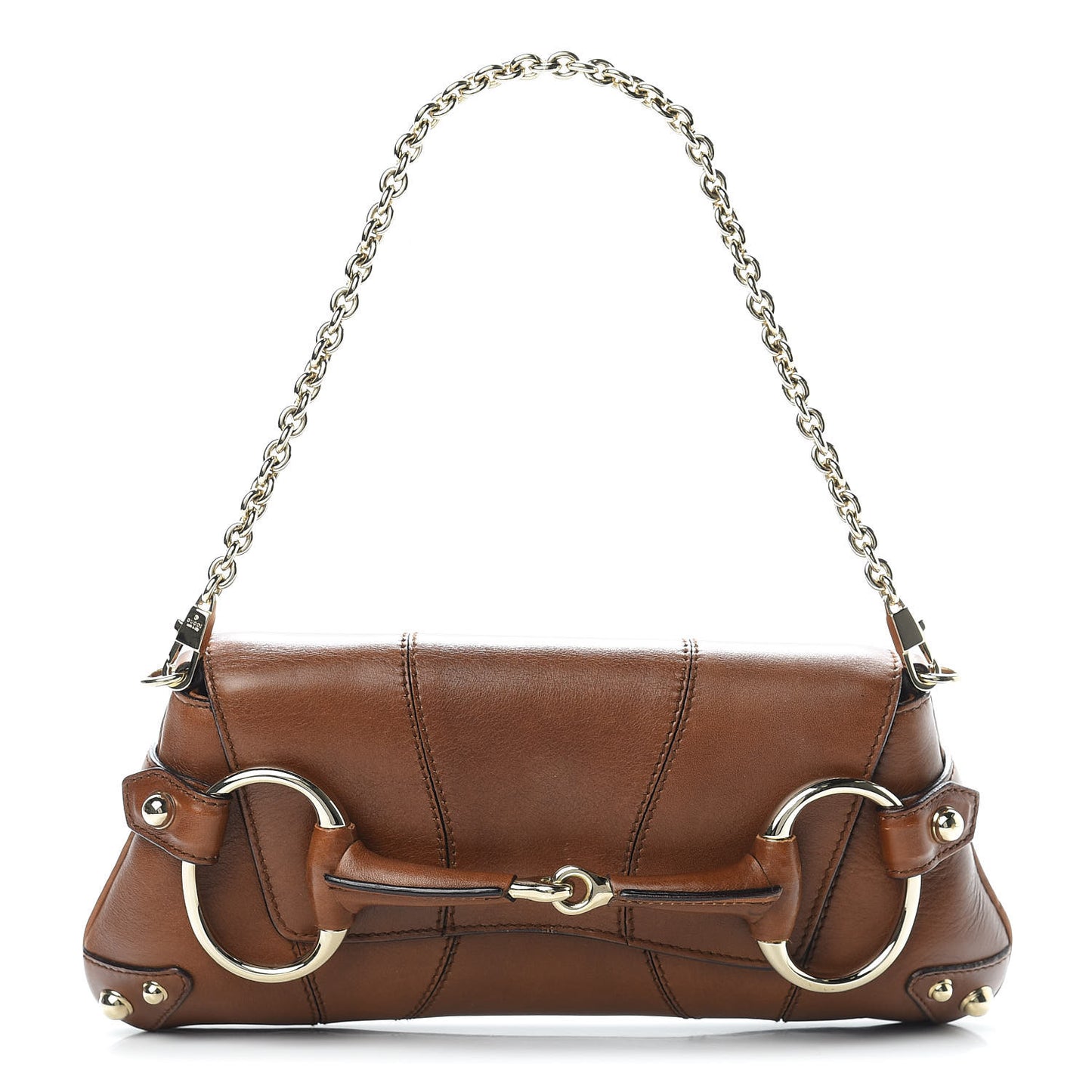Calfskin Small Horsebit Chain Clutch Cuir