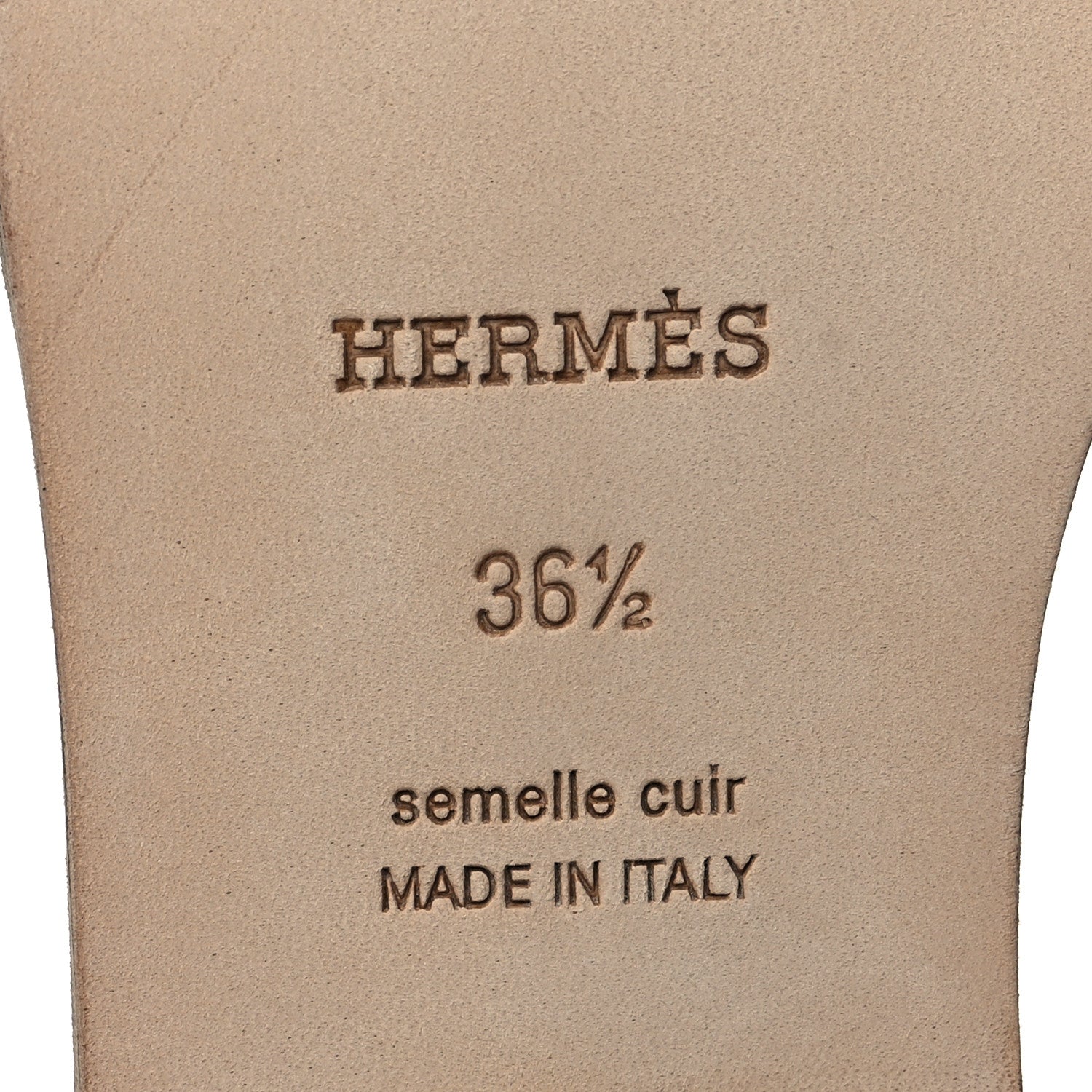 Hermes Metallic Nappa Box Oran Sandals 36.5 White Gris Argente 8 of 9