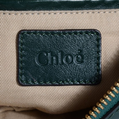 Chloe Calfskin Python Medium Marcie Satchel Green Blue 7 of 18
