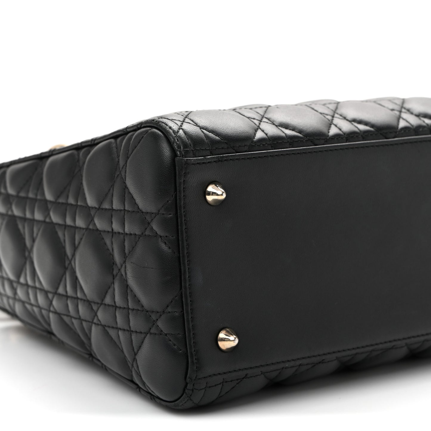 Lambskin Cannage Medium Lady Dior Black Black