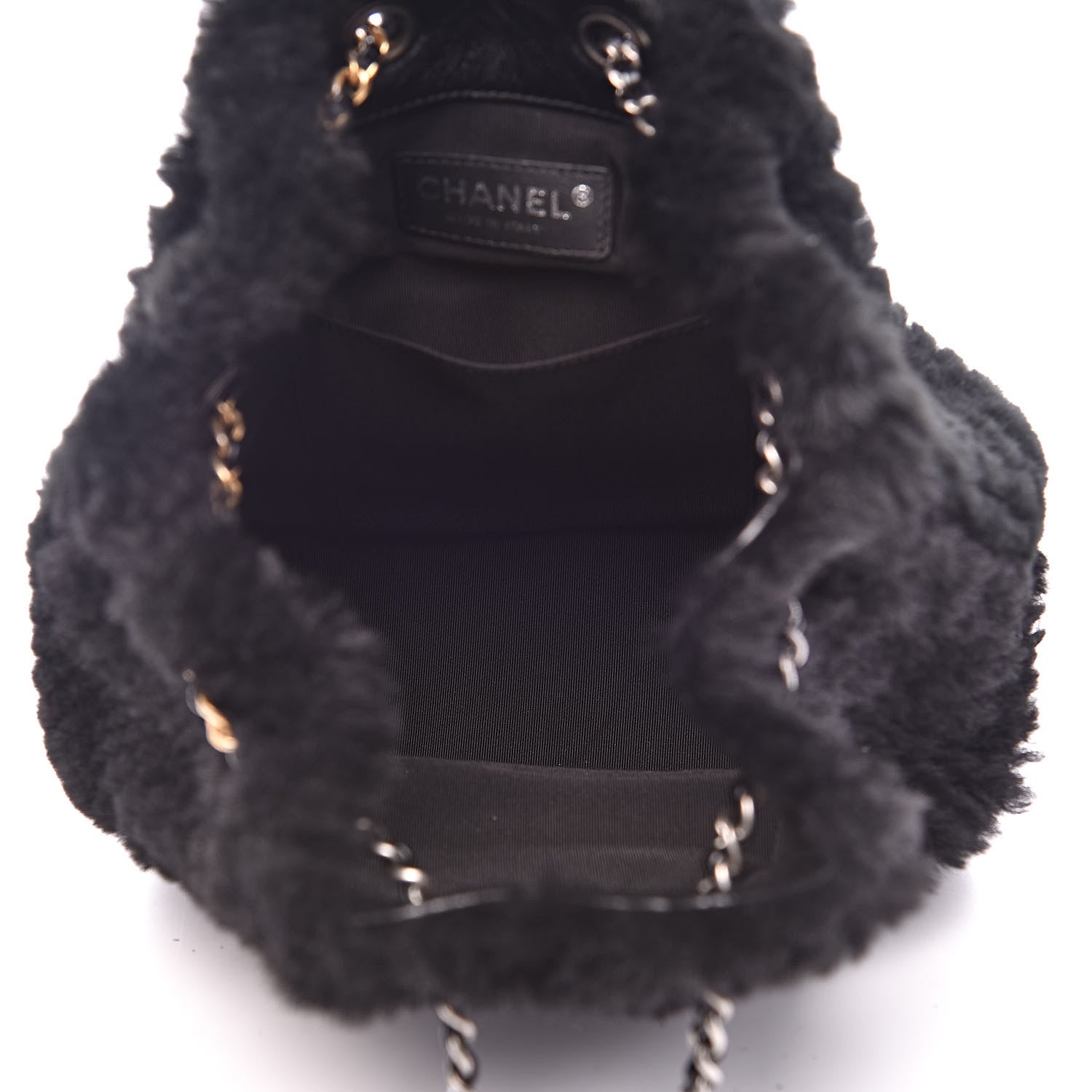 Chanel Shearling Small Gabrielle Backpack Black 5 of 11