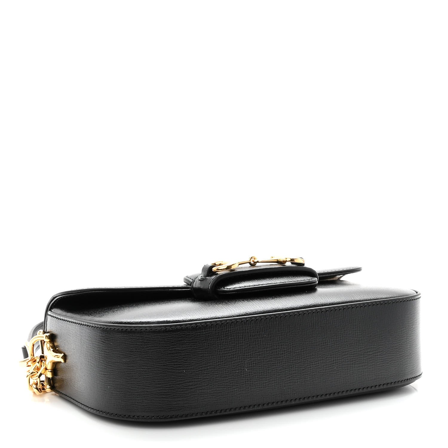 Gucci Azalea Calfskin Small Horsebit 1955 Chain Shoulder Bag Black 4 of 9