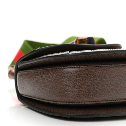 Gucci Monogram Jumbo GG Textured Dollar Calfskin Web Mini Bamboo 1947 Top Handle Bag Camel Ebony New Acero 8 of 10