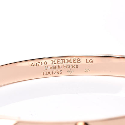 Hermes 18K Rose Gold PM Collier De Chien Bracelet LG 4 of 5