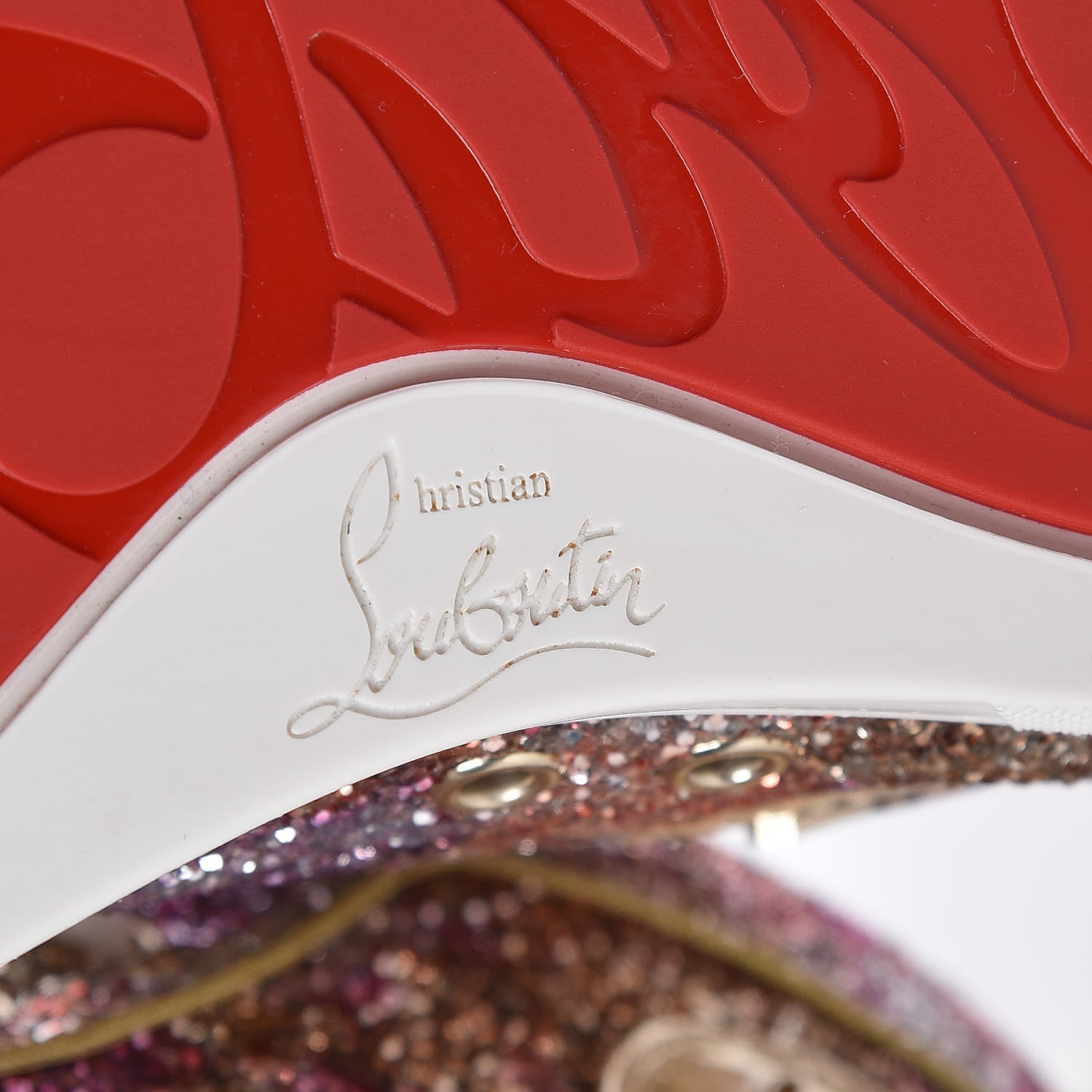 Christian Louboutin Glitter Womens Bip Bip Flat Sneakers 36.5 Rosette 8 of 11