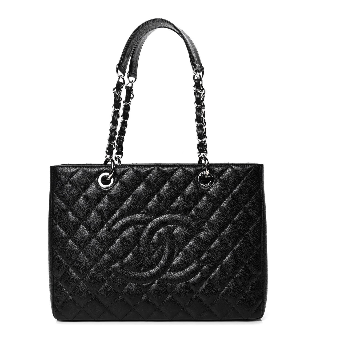Caviar Quilted Grand Shopping Tote GST Black