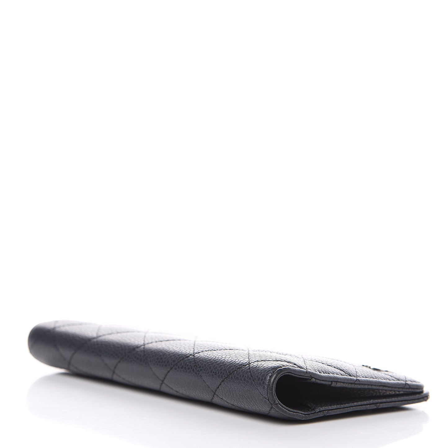 Caviar Quilted Medium Agenda Cover Black
