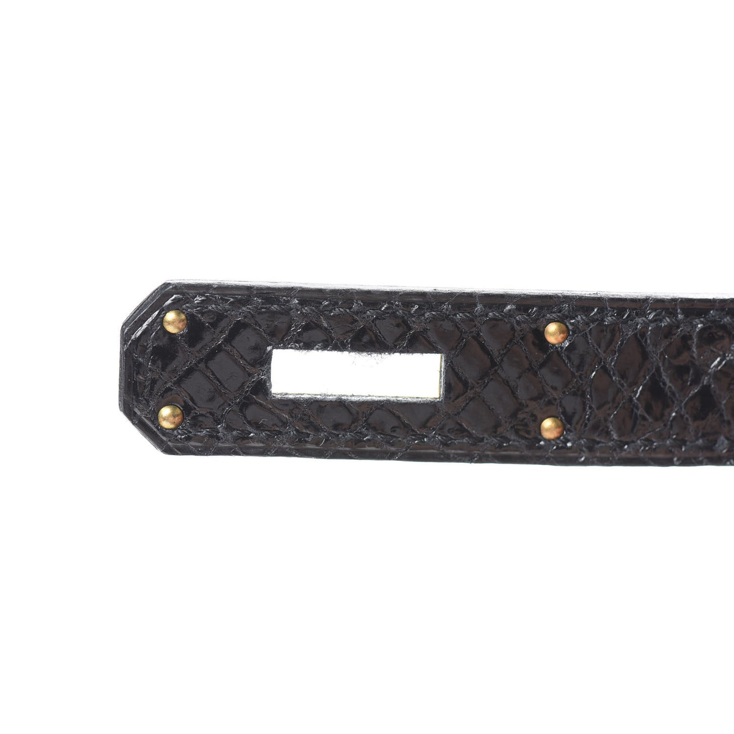 Shiny Porosus Crocodile Birkin 35 Black