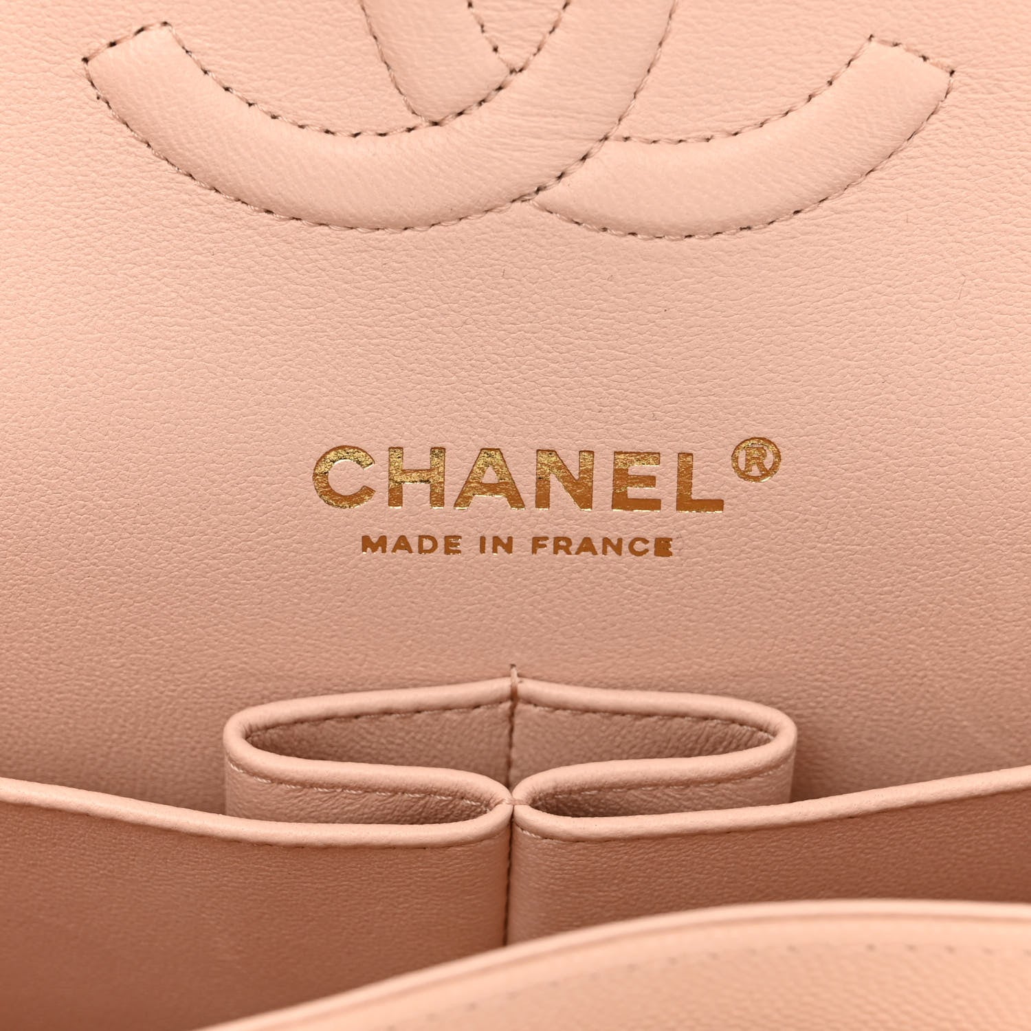 Chanel Caviar Quilted Medium Double Flap Light Beige 5 of 9