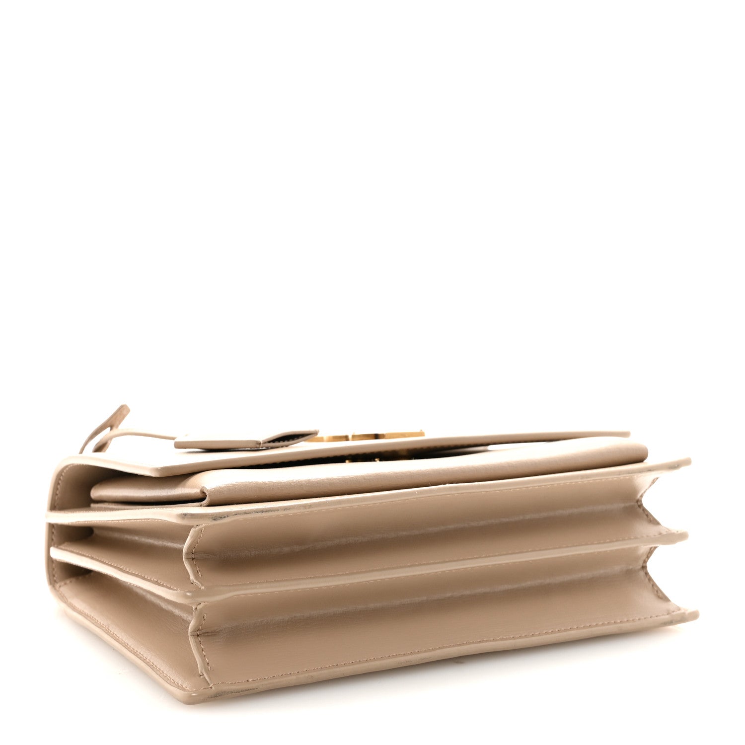 Saint Laurent Calfskin Medium Monogram Sunset Dark Beige 4 of 9