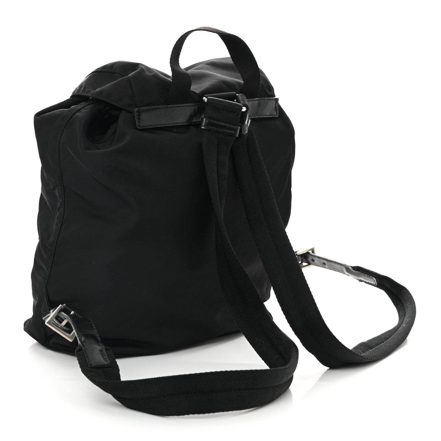 Prada Tessuto Nylon Vela Cinch Backpack Black 2 of 9