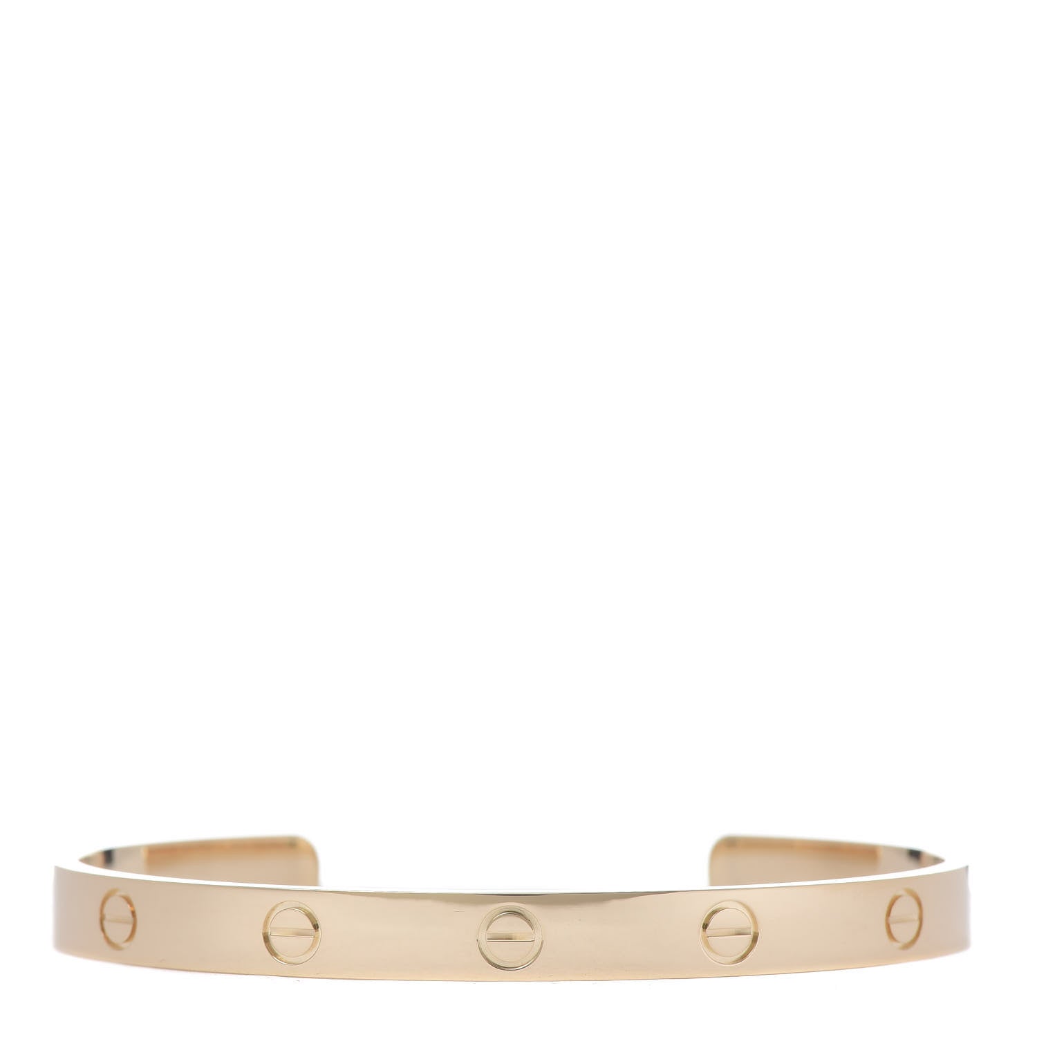 Cartier 18K Yellow Gold LOVE Cuff Bracelet 19 1 of 6