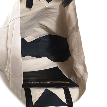 Celine Lambskin Vertical Bi-Color Coeur Cabas Black White 5 of 9