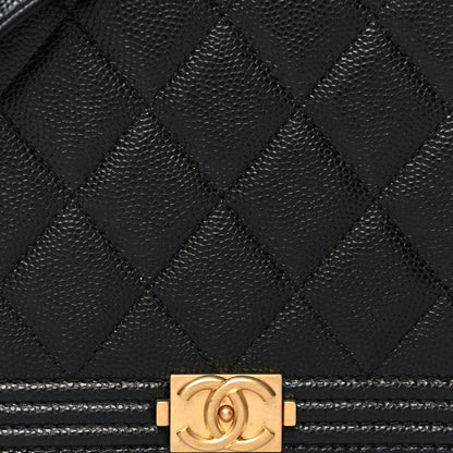 Chanel Caviar Quilted Boy Wallet On Chain WOC Black 9 of 12