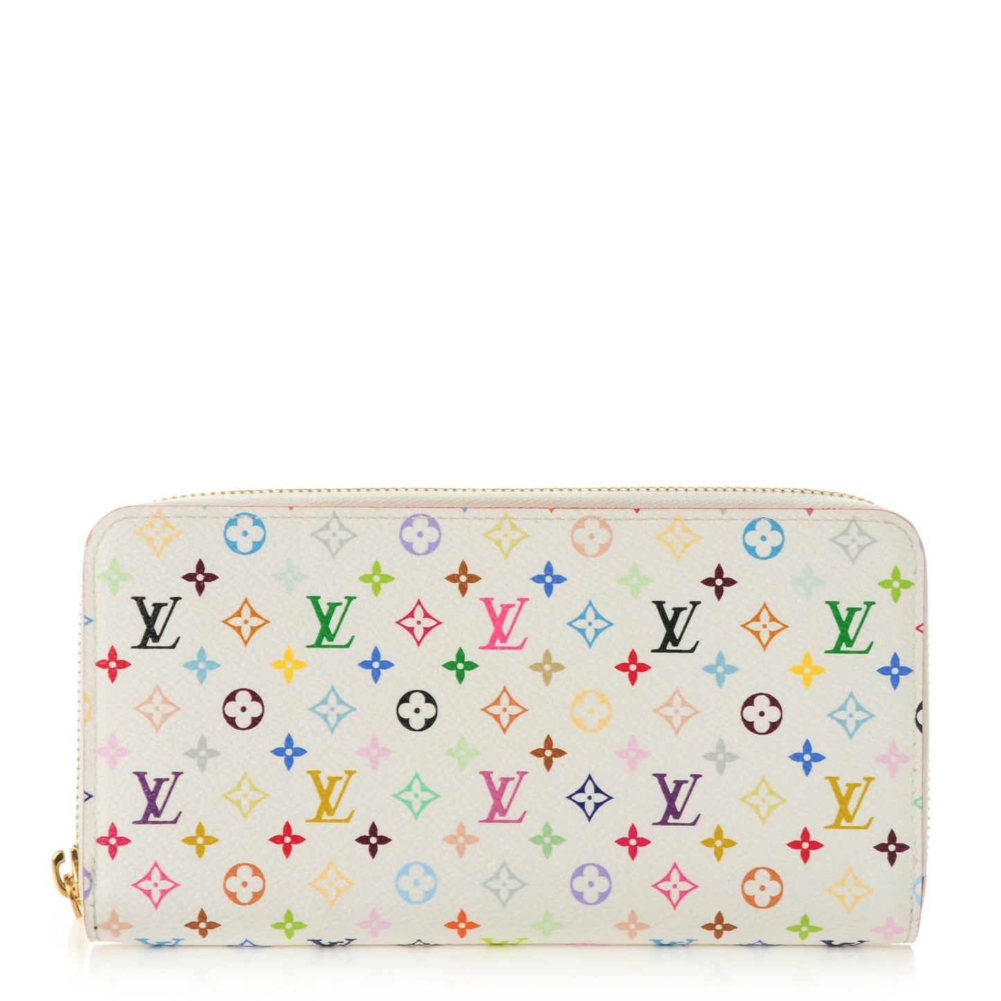 Monogram Multicolor Zippy Wallet White Litchi