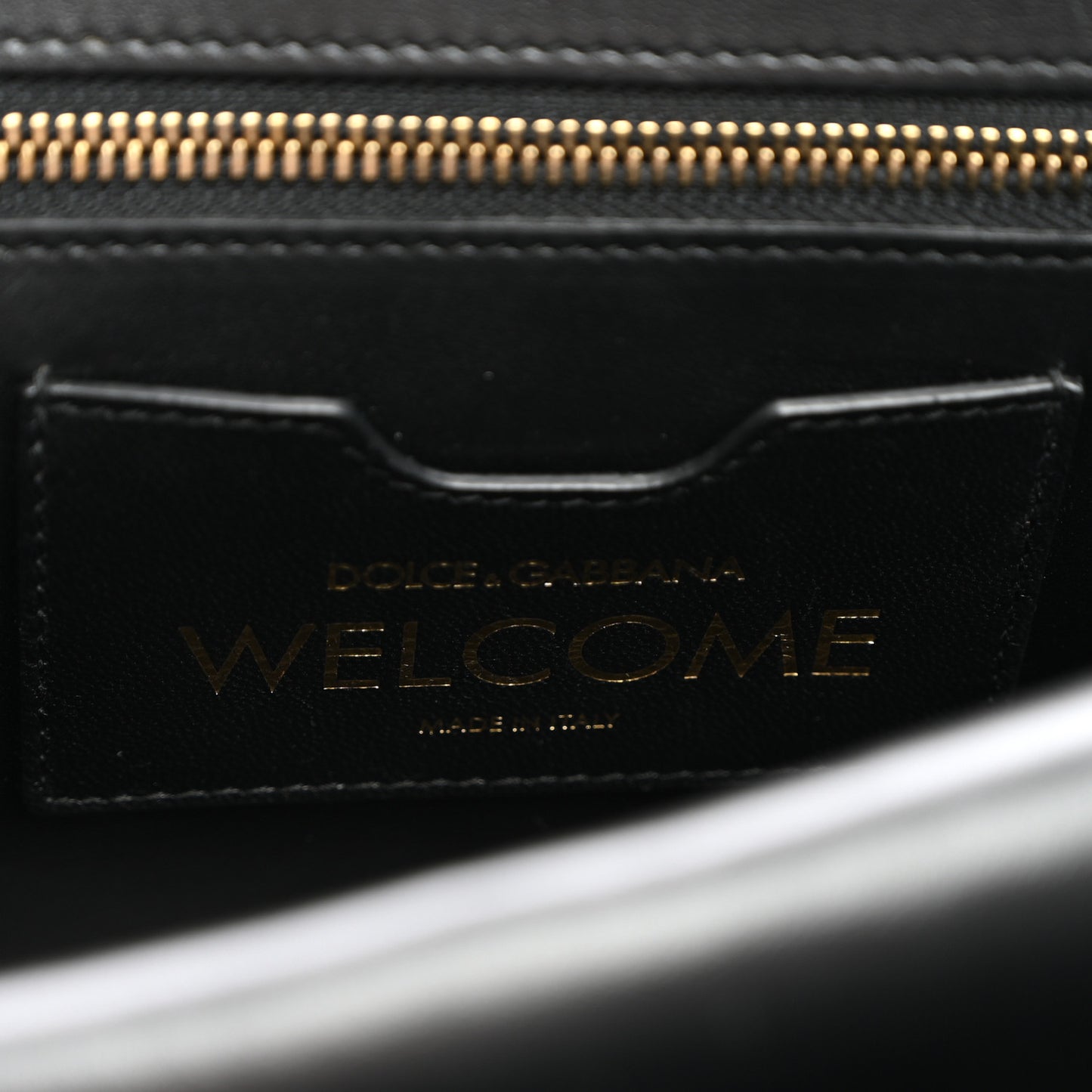 Calfskin Welcome Graffiti Printed Satchel Black