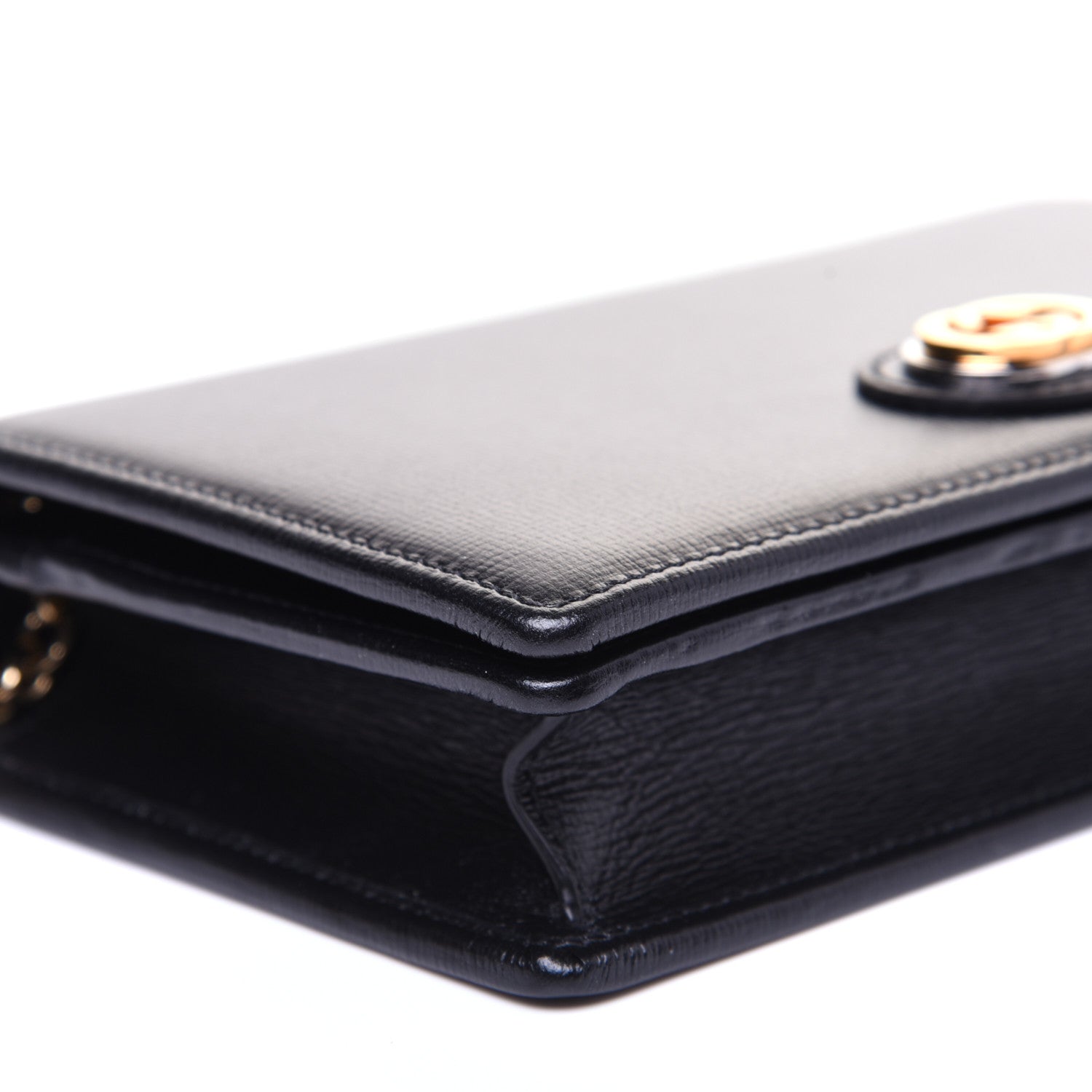Gucci Azalea Calfskin Marina Chain Wallet Black 6 of 17