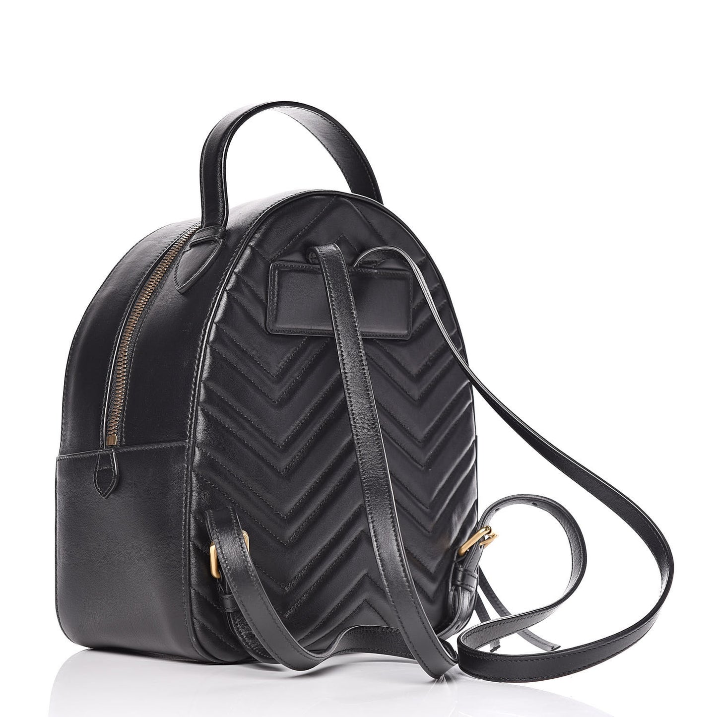Calfskin Matelasse GG Marmont Backpack Black