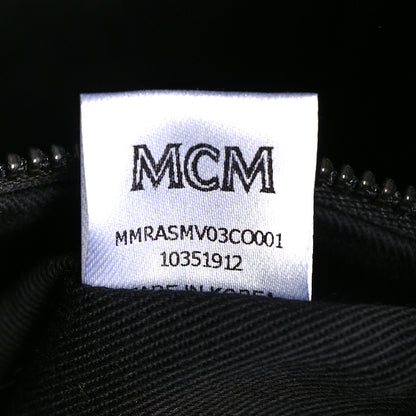 MCM Visetos Square 1976 Crossbody Bag Cognac Black 7 of 9