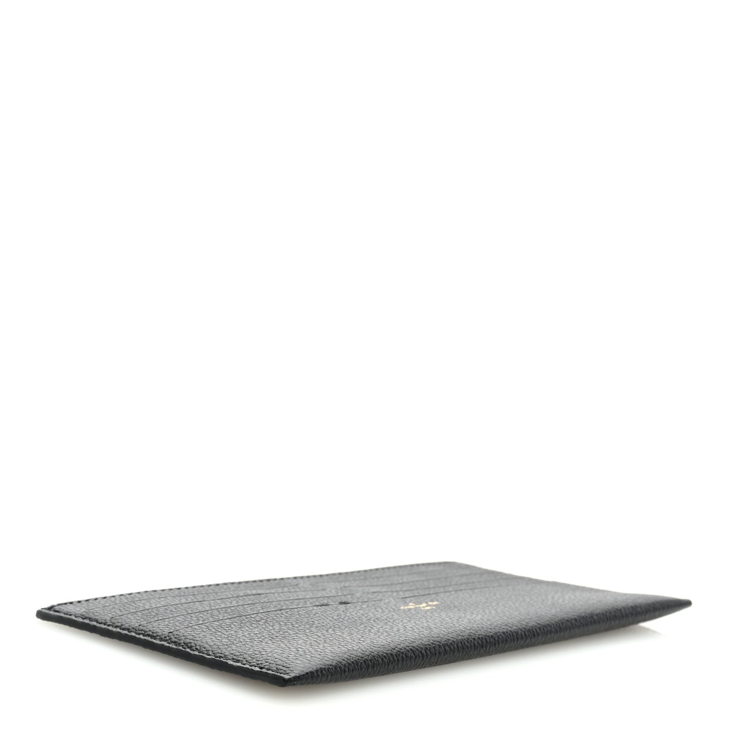Calfskin Felicie Chain Wallet Card Holder Insert Black