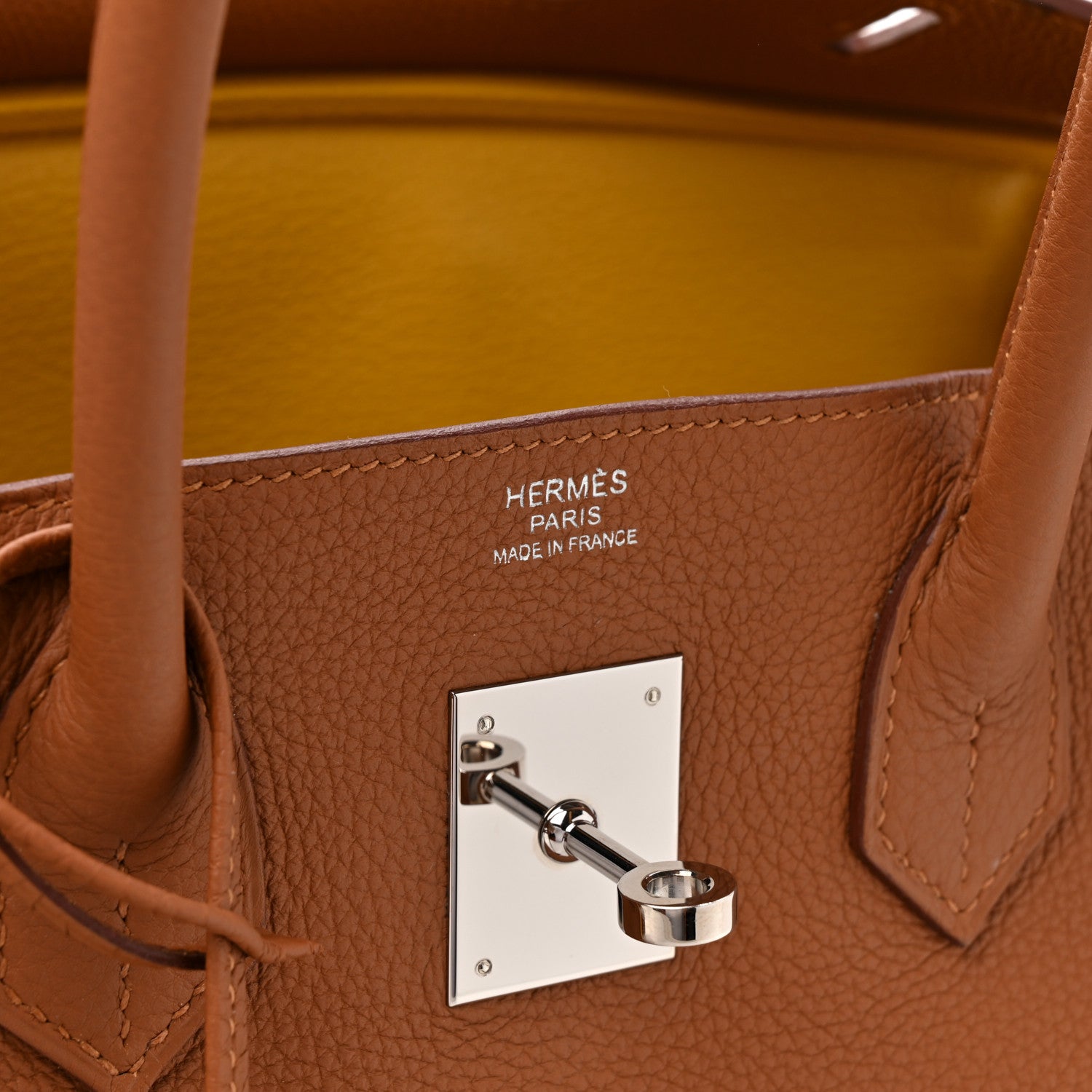 Hermes Togo Swift Officier Birkin 30 Gold Ambre 6 of 14