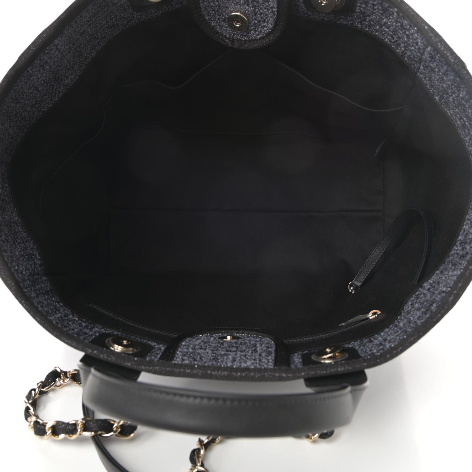 Chanel Lurex Boucle Medium Deauville Tote Black 5 of 10