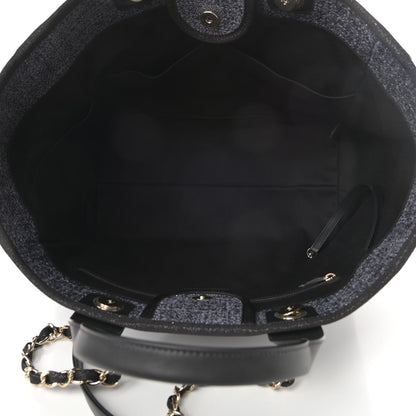 Chanel Lurex Boucle Medium Deauville Tote Black 5 of 10