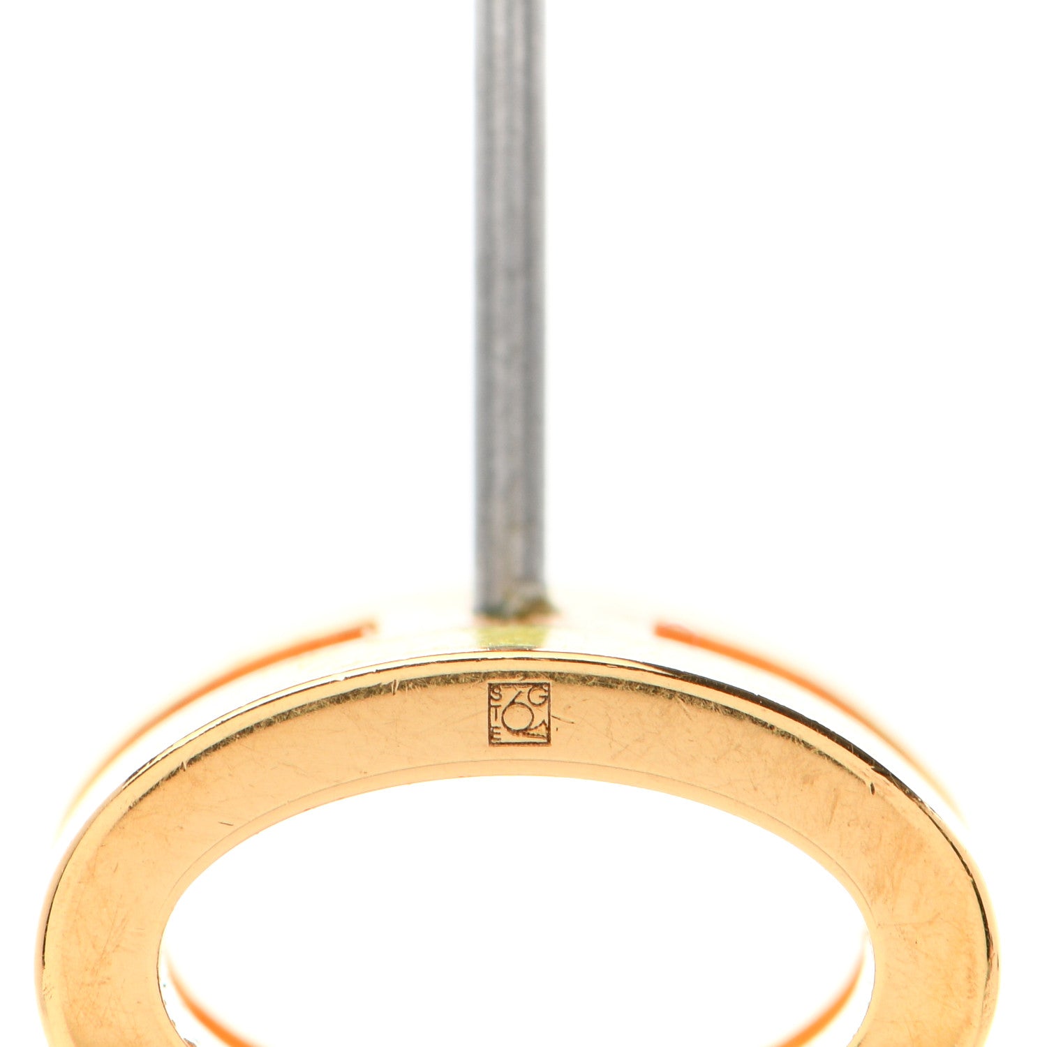 Hermes Gold Lacquered Mini Pop H Earrings Jaune Sature 5 of 5