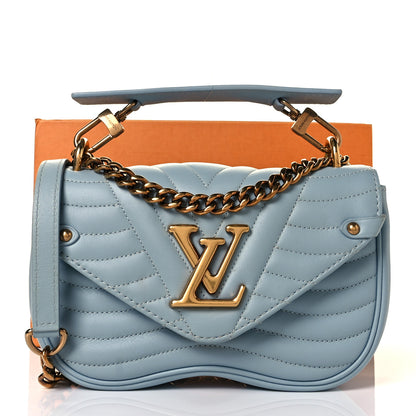 Louis Vuitton Calfskin New Wave Chain PM Porcelain Blue 8 of 8